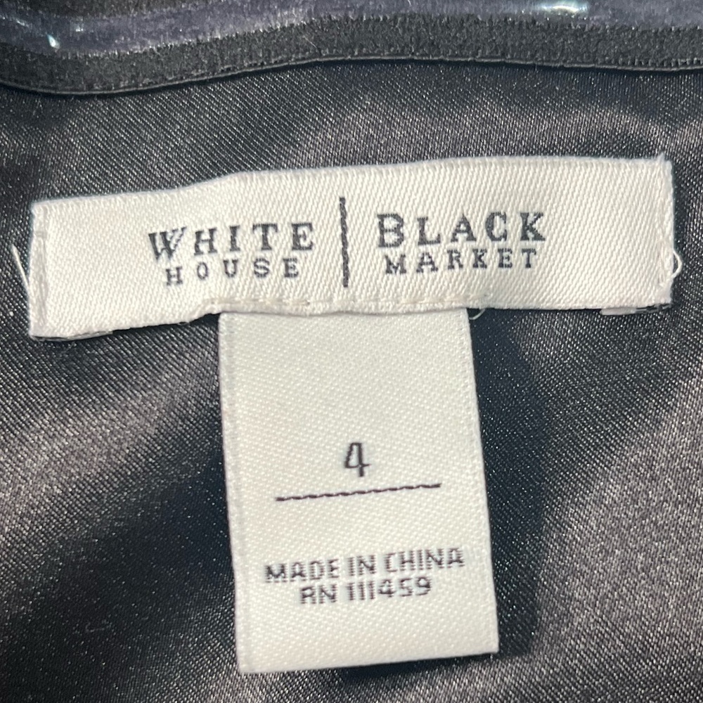 White House White Market black strapless layered cocktail dress size 4 - Picture 8 of 9